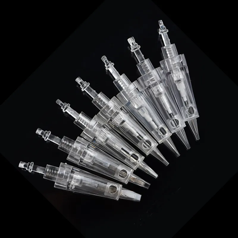 CE Certified Eyebrow Tattoo Needles Disposable Bayonet Microblading Cartridge Needle for PMU Machine Agulhas Easy Click 210323