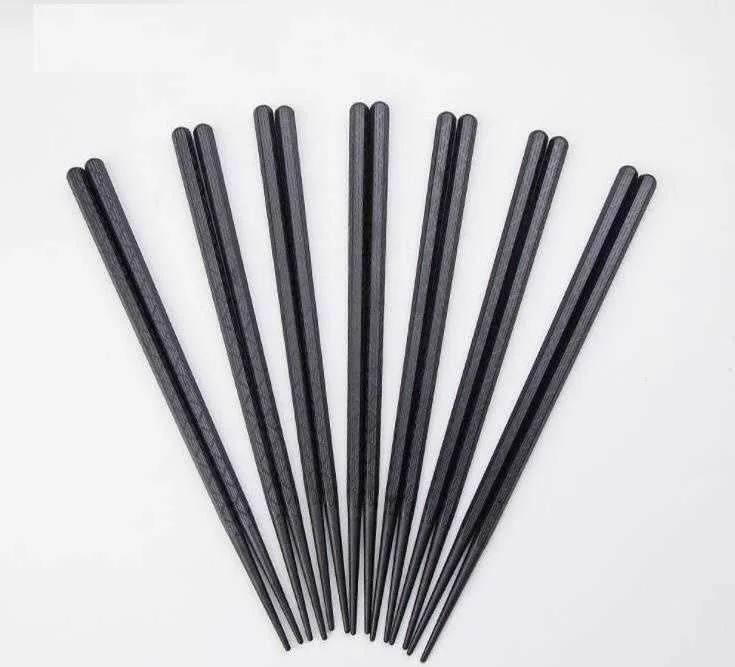 Black Chopstick Restaurang Slitstark Japansk Chopstick Sushi Black Alloy Chopstick Chinese Food Bulk Sale