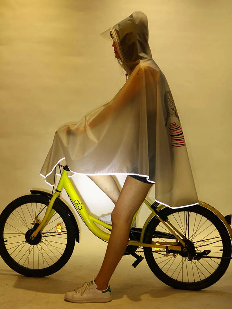 Alta qualità Uomo Donna Ciclismo Bicicletta Bici Impermeabile Mantella Poncho Cappotto antivento con cappuccio Mobilità Scooter Cover 211025