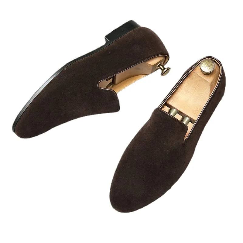 Novel Designer Suede Green Brwon Black Pointed Wedding Oxford Shoes Uomo Casual Mocassini Abito formale Calzature Zapatos Hombre