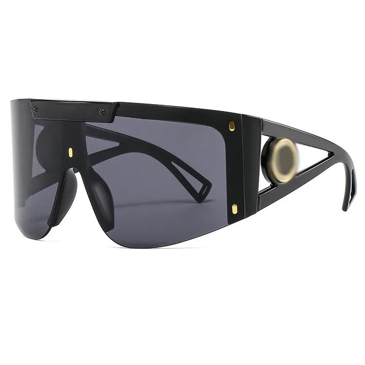 Conception de lunettes de soleil pour les femmes 4393 Bouclier de mode verres de soleil UV Protection Big Connection Lens Semi-Rimless Top Quality Vendre avec P2008