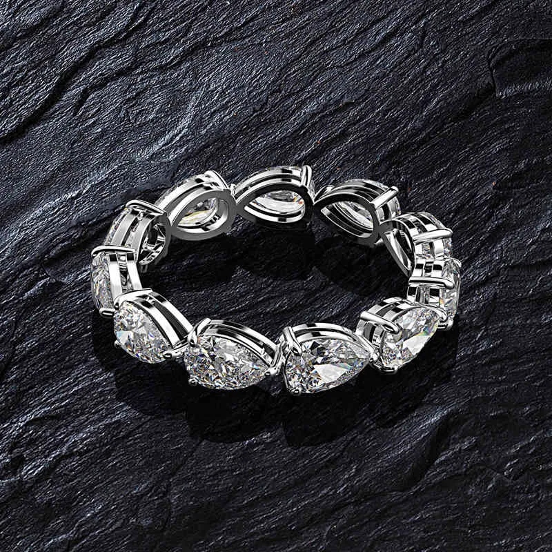 Роскошные наборы обручальных колец из 100% стерлингового серебра 925 пробы с бриллиантами и драгоценными камнями, обручальное кольцо, ювелирные изделия целиком
