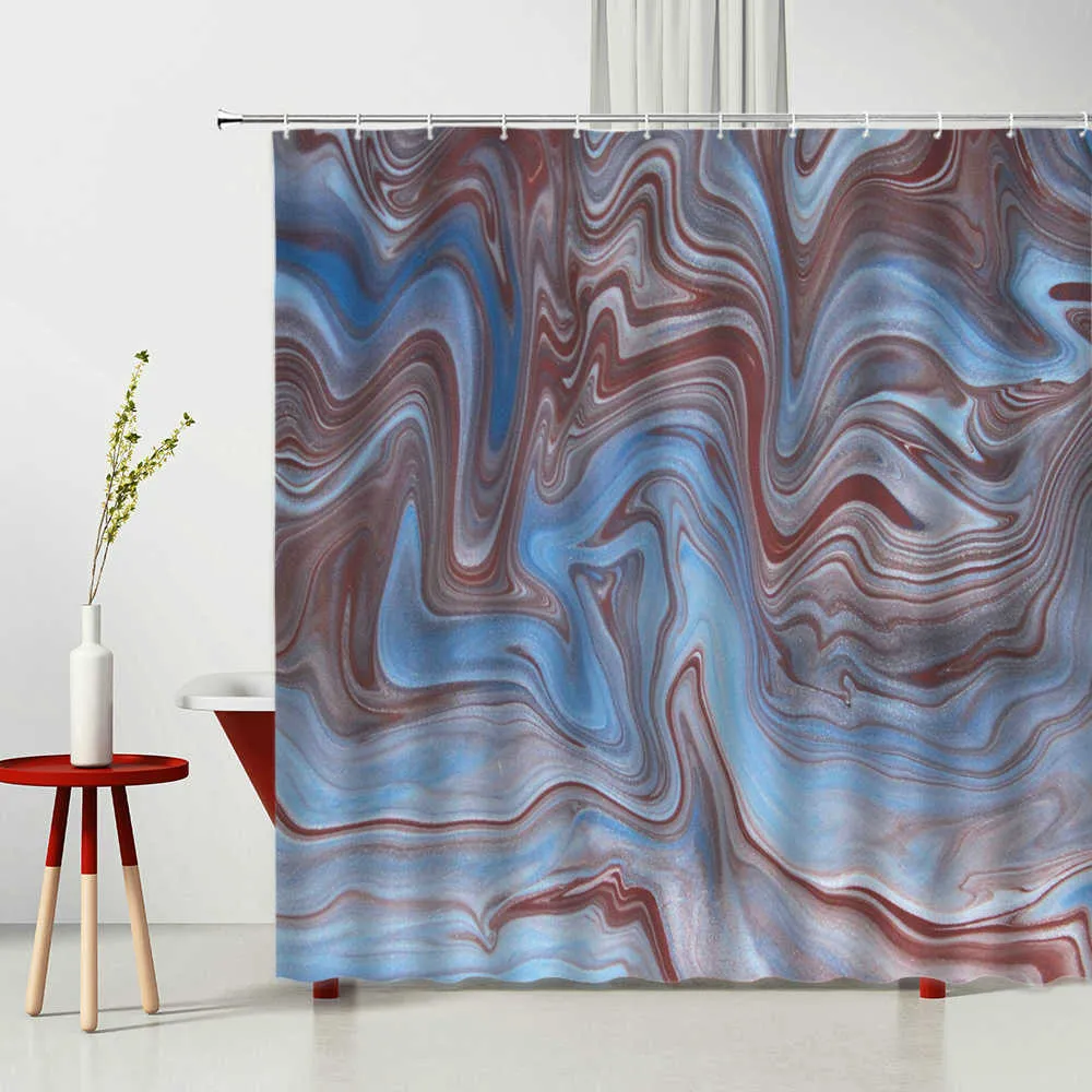 Ensemble de rideaux de douche en marbre anti-moisissure rideaux de chambre modernes produits ménagers tissu polyester créativité personnalité 210609