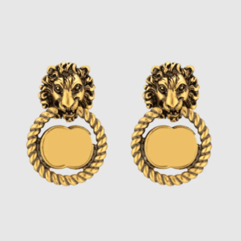 Guld Damörhängen Designerörhängen För Dam Hoops G Earing Tiger Hänge Smycken Love Luxury Studs Des Boucles Oreilles Hoop 0113