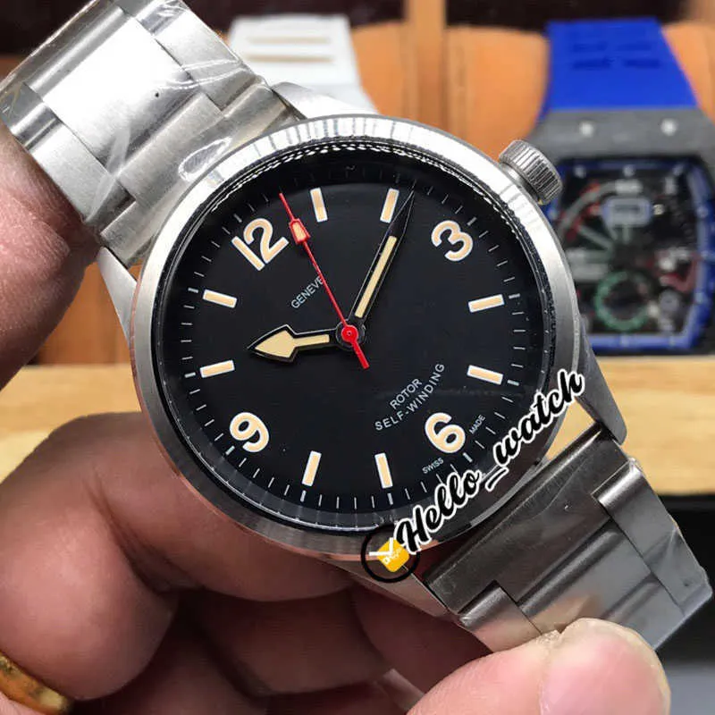 montres hommes marque de luxe 41mm Ranger 79910-BKST 79910 cadran noir automatique montre pour homme bracelet en acier inoxydable HWTD TD-54 discount277o