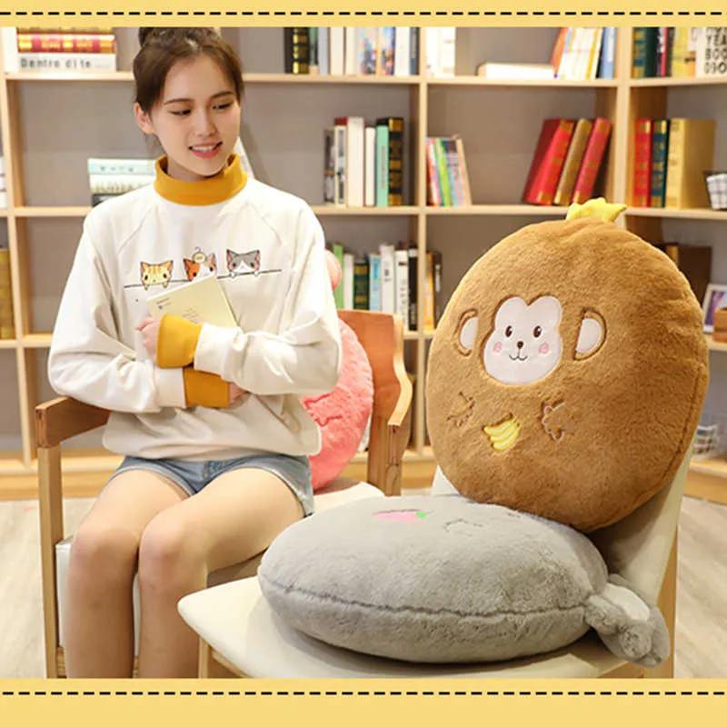 ソフトコアラウサギモンキープラシ枕クッションおもちゃ漫画動物ぬいぐるみ人形の椅子ソファ48cm 210728