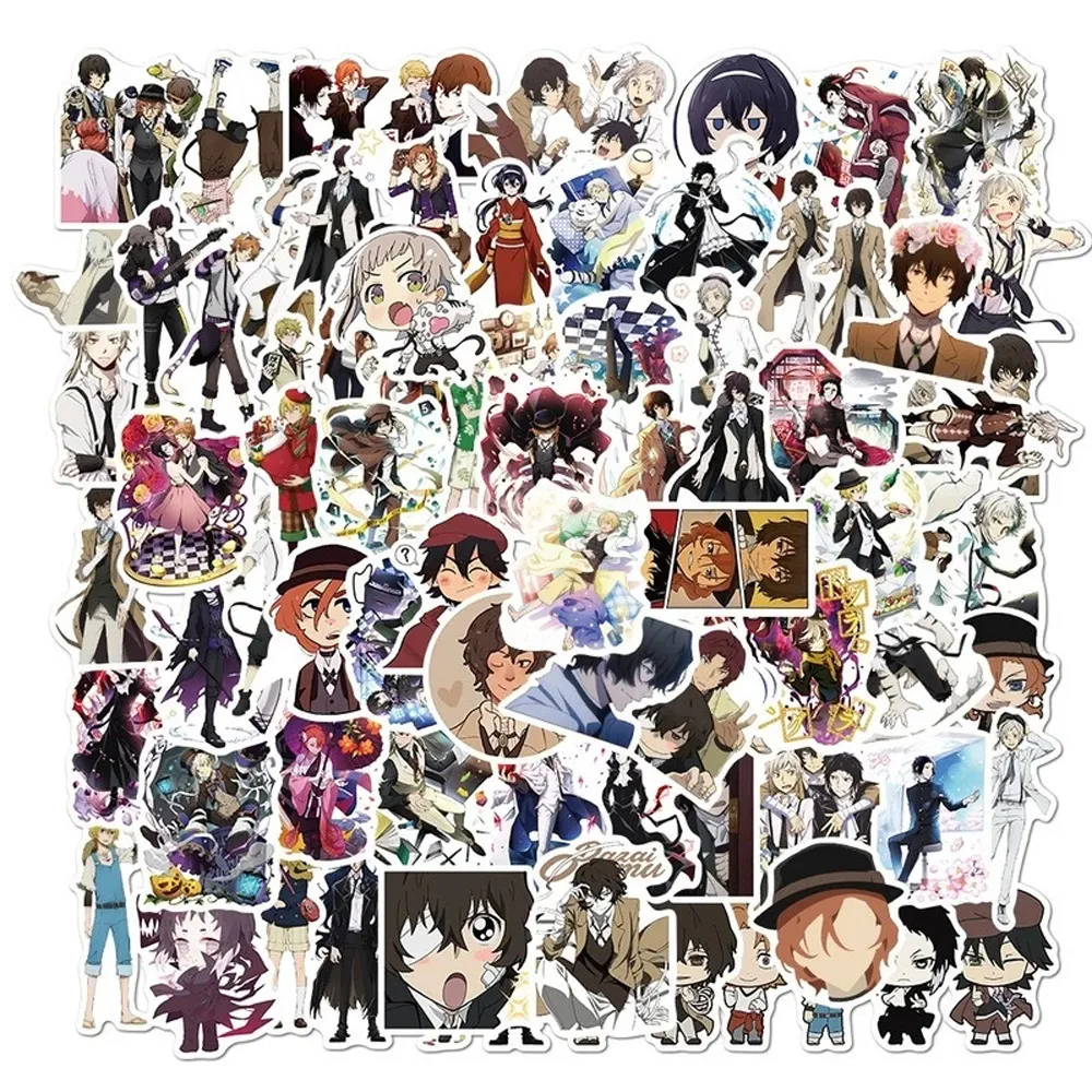 Imperméable 10 / Bungo Stray Chiens Stickers Anime Sticker PVC Graffiti Stickers Valise Bagage Guitare Voiture Étanche Pour Autocollant de voiture Jouets pour enfants