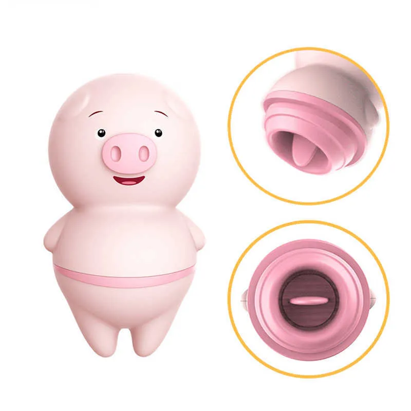 Pig Longue Lick Flirting Stimulator Vibrateurs Adultes Toys for Women Clitoris Massageur Massageur Clitoris ProdUtos Sex Machine 5129495