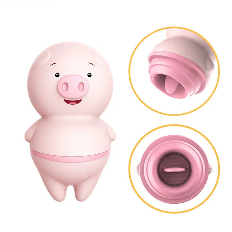 Schweinezunge Lick Flirting Stimulator Vibratoren Erwachsene Spielzeug für Frauen Anal Clitoris Nippel Massagebereich Produtos Sex Machine1460694