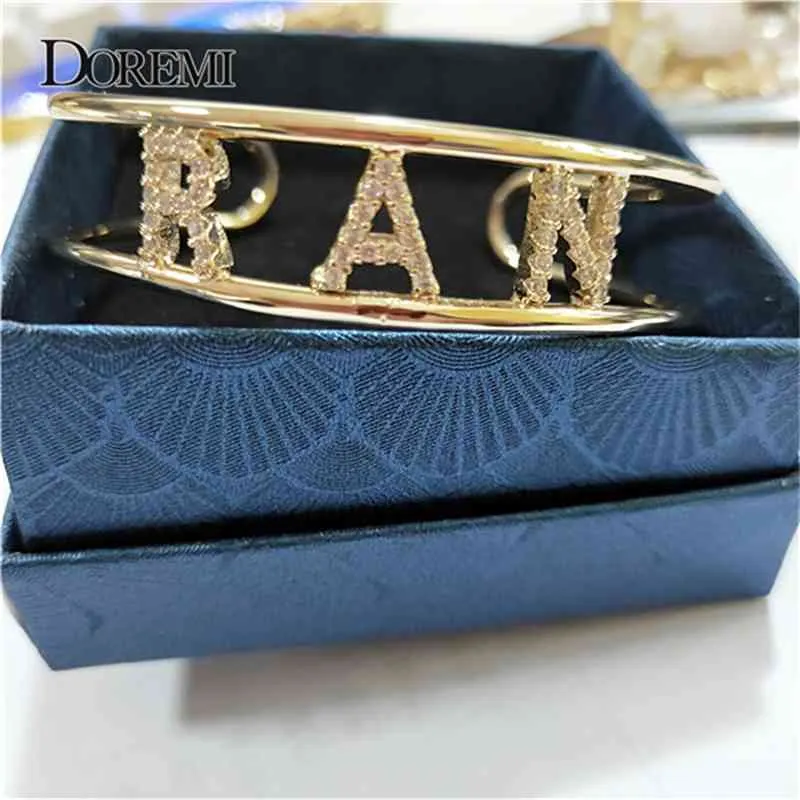 Doremi – Bracelet avec nom creux avec barre en pierre, nom personnalisé, Bracelets de rue pour de vraies photos