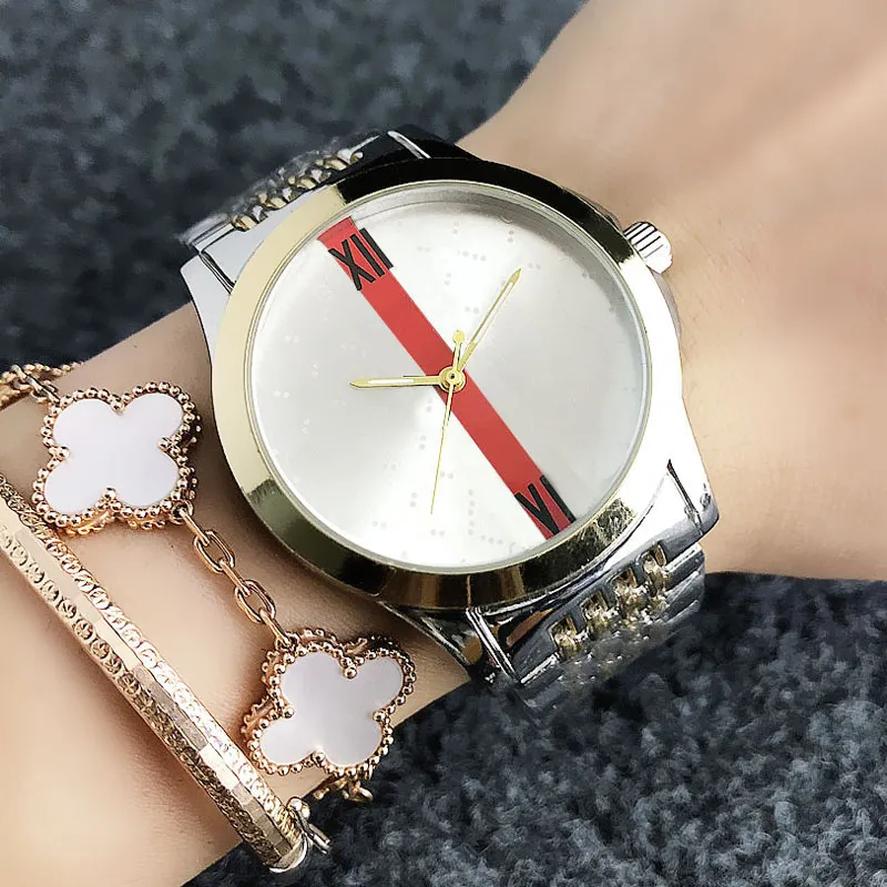 Montre de marque pour femme Lady Girl avec bracelet en acier en métal montres à quartz G37