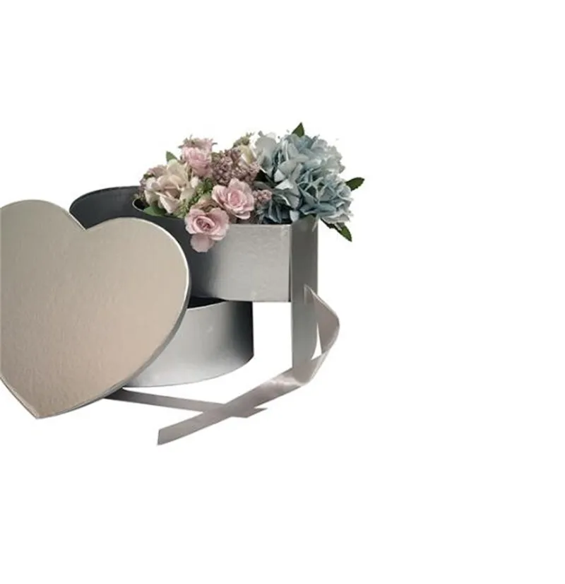 2021 em forma de coração dupla camada girar flor caixa de presente de chocolate diy festa de casamento decoração dia dos namorados flor embalagem caso 706 v2262m