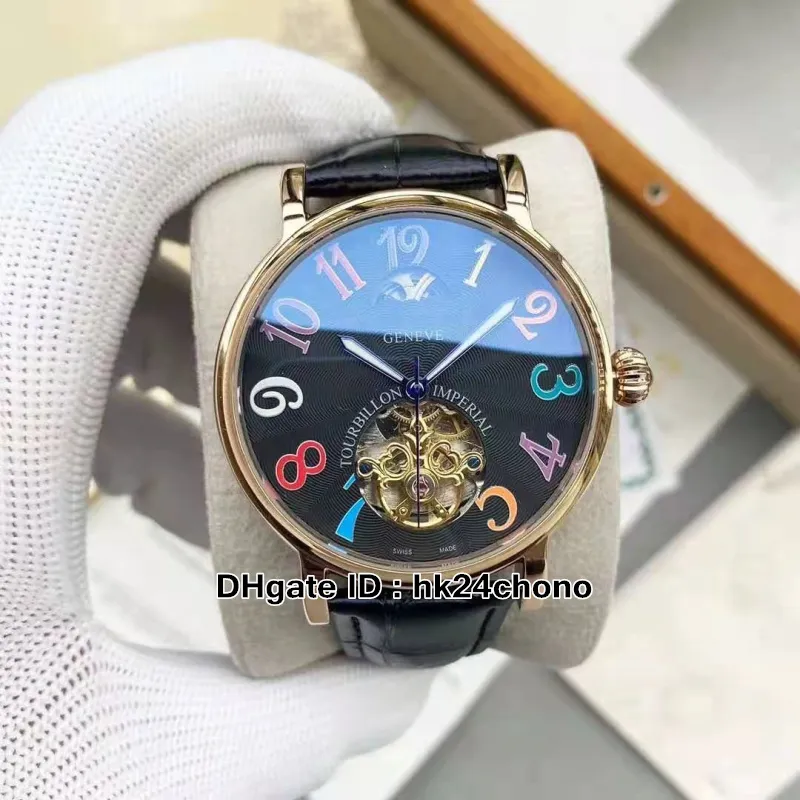 2021 Ronde 7002 T COL DRM D Tourbillon Автоматические мужские часы 42 мм Белый циферблат Стальной корпус Кожаный ремешок Модные мужские часы227A