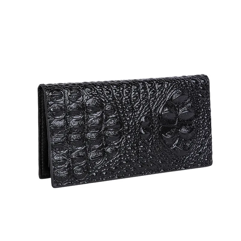 Porte-monnaie pour hommes, Version rigide, sac zéro, pince à billets, luxe Crocodile, portefeuille multi-cartes, 235P