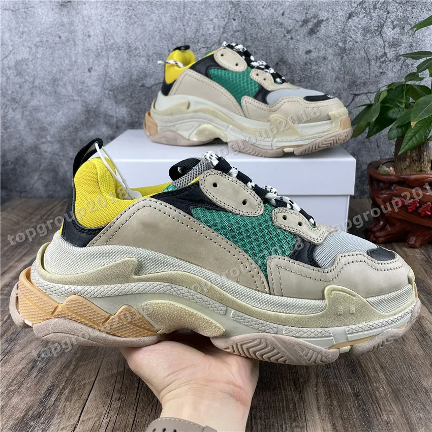 2022 Retro-Freizeitschuhe Damen Herren Chaussures Sneaker Mesh-Trainer für Old Dad Triple S Party Trendige Schuhe Täglicher Lebensstil Skateboarden Tennis