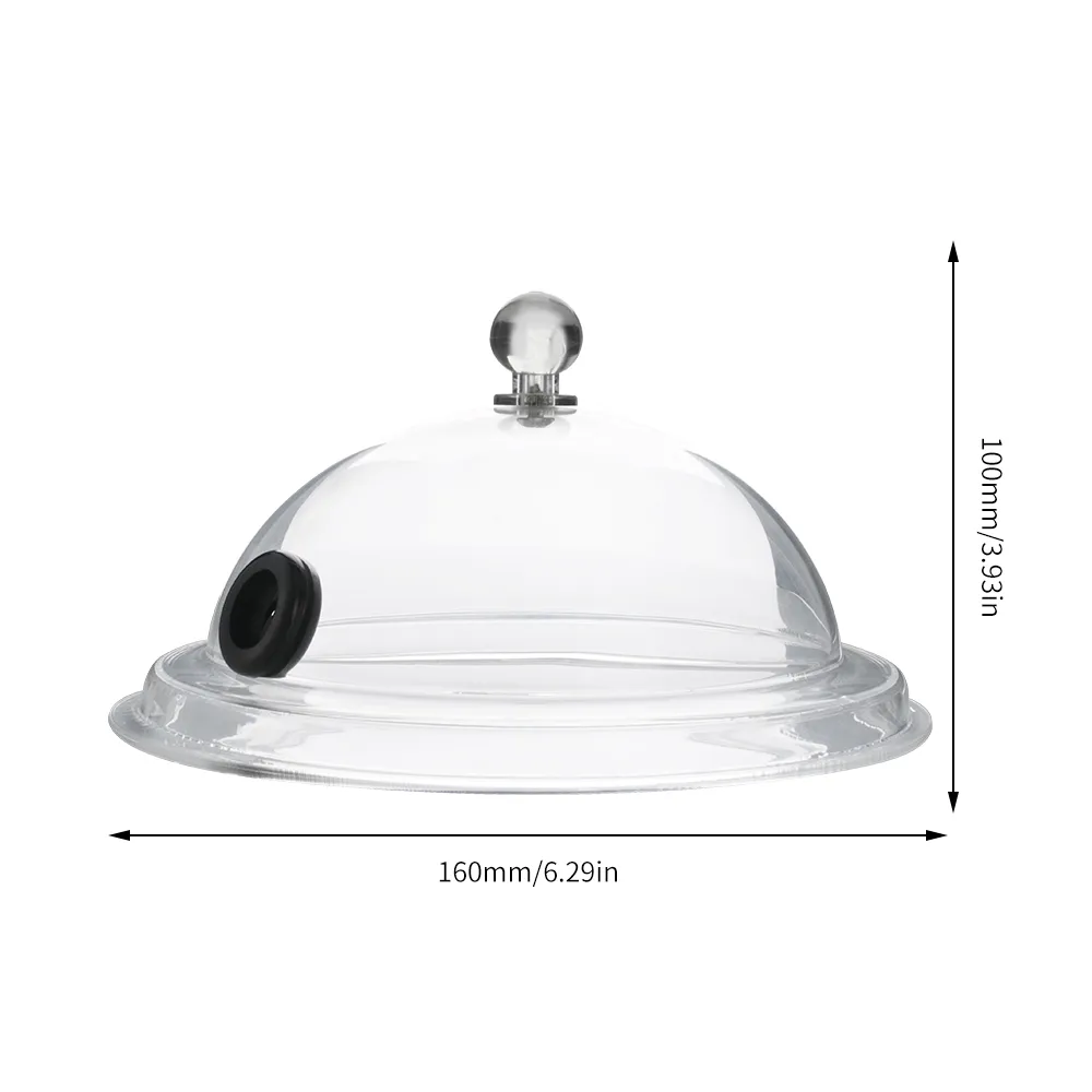 Molecular Cuisine Smoke Lid Food Grade Transparent Cover Hood for Smoking Food Cold Generator Kitchen Tool 210326