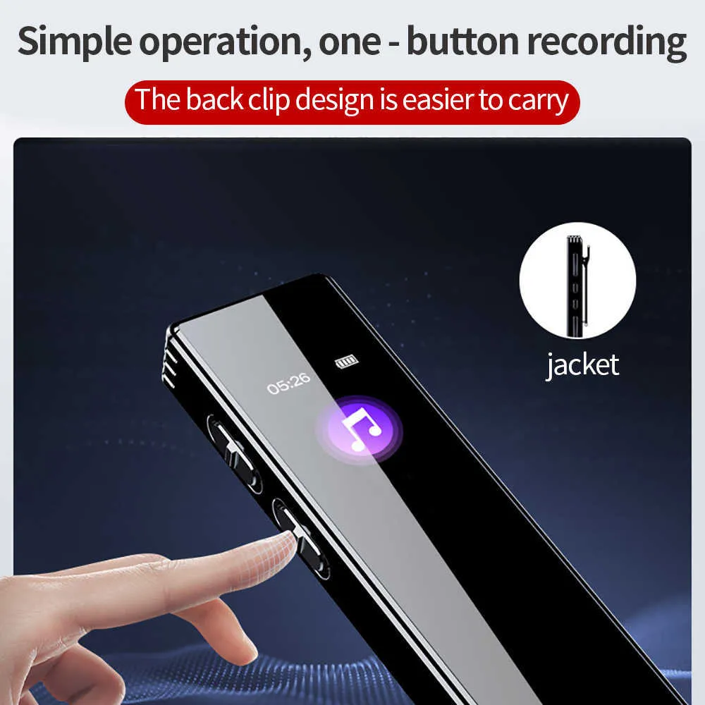 Digital Voice Recorder Audio Intelligent Noise Reduction Three Sensitive Microphone Recorder For Lectures Meeting Class