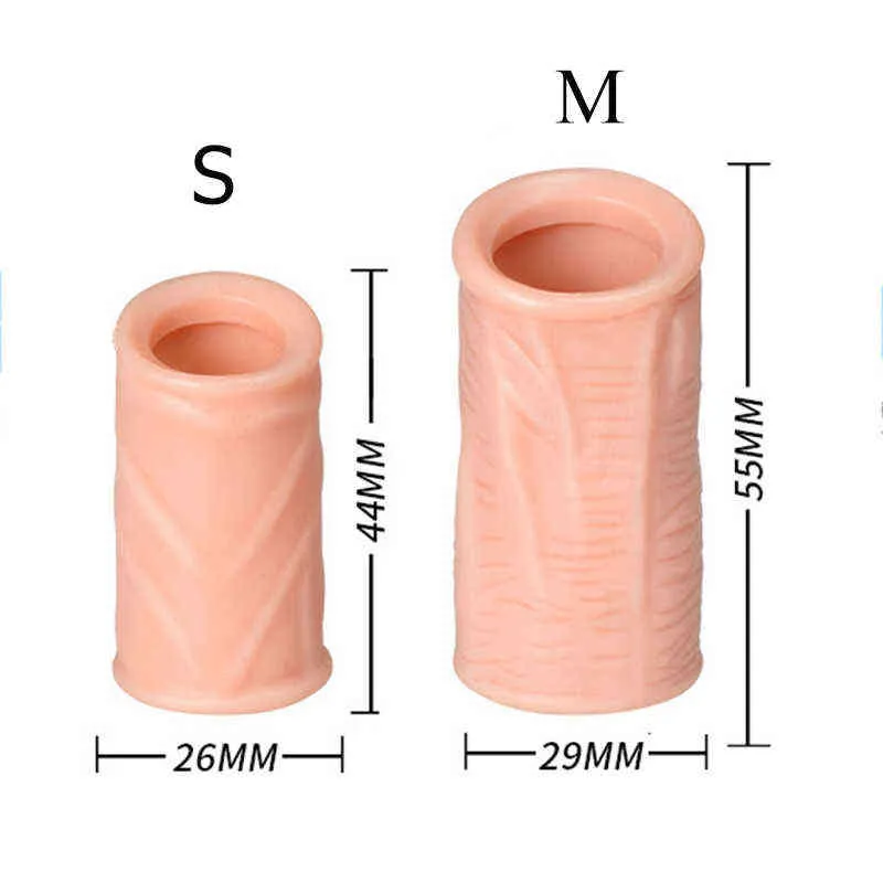 Nxy Cockrings Protect Foreskin Ring Penis Extender Sleeve Condom Cock Prostate Massage Male Chastity Intimate Goods Sex Toys for Men 0215