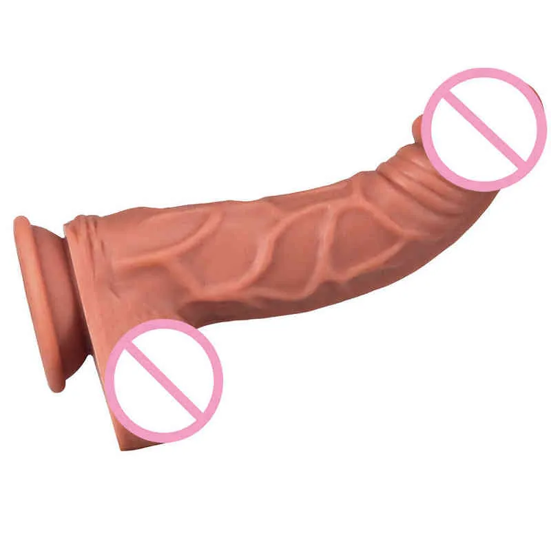 NXY Dildos Zabawki Anal Nowy Płynny Żel krzemionkowy Symulowany Duży Penis Kobiet Masturbacja Orgazm Stymulacja Stick Dorosłych Produktów Dildo 0225