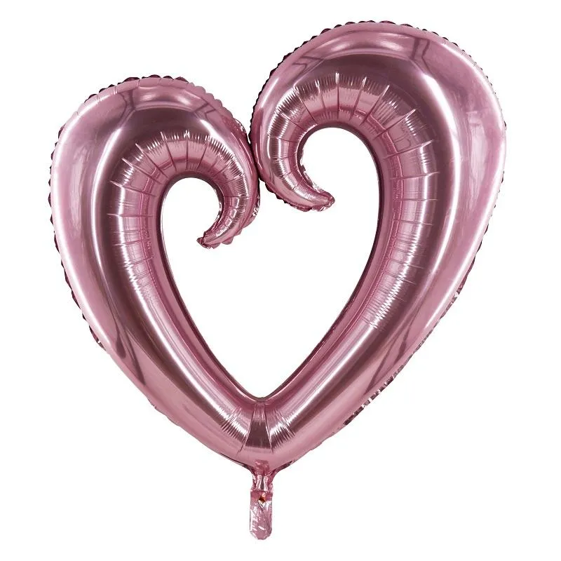 Décoration de fête 40 pouces Big Heart Ballon Rose Or Forme Ballons À Air Saint Valentin Mariage Amour Décorations Fournitures Foil2397