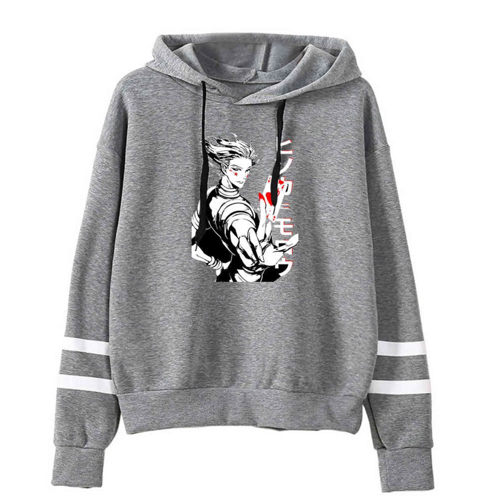 Le plus récent Comic Hisoka Sweats à capuche pour hommes Femmes Sweatshirts Automne Dessin animé Hunter Garçons Filles Harajuku Sweat à capuche Casual Pulls rouge foncé Y1109