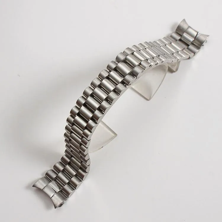 Titta på band 13 17 20 21mm Tillbehör Band för datum-Just Series Wrist Strap Solid rostfritt stål båge munnen armband274j