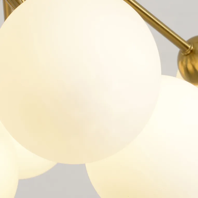 ノルディックペンダントランプブランチガラスバブルシェードシャンデリア照明モダンリビングルームランプベッドルームロマンチックなゴールドハンギングライトfi287f