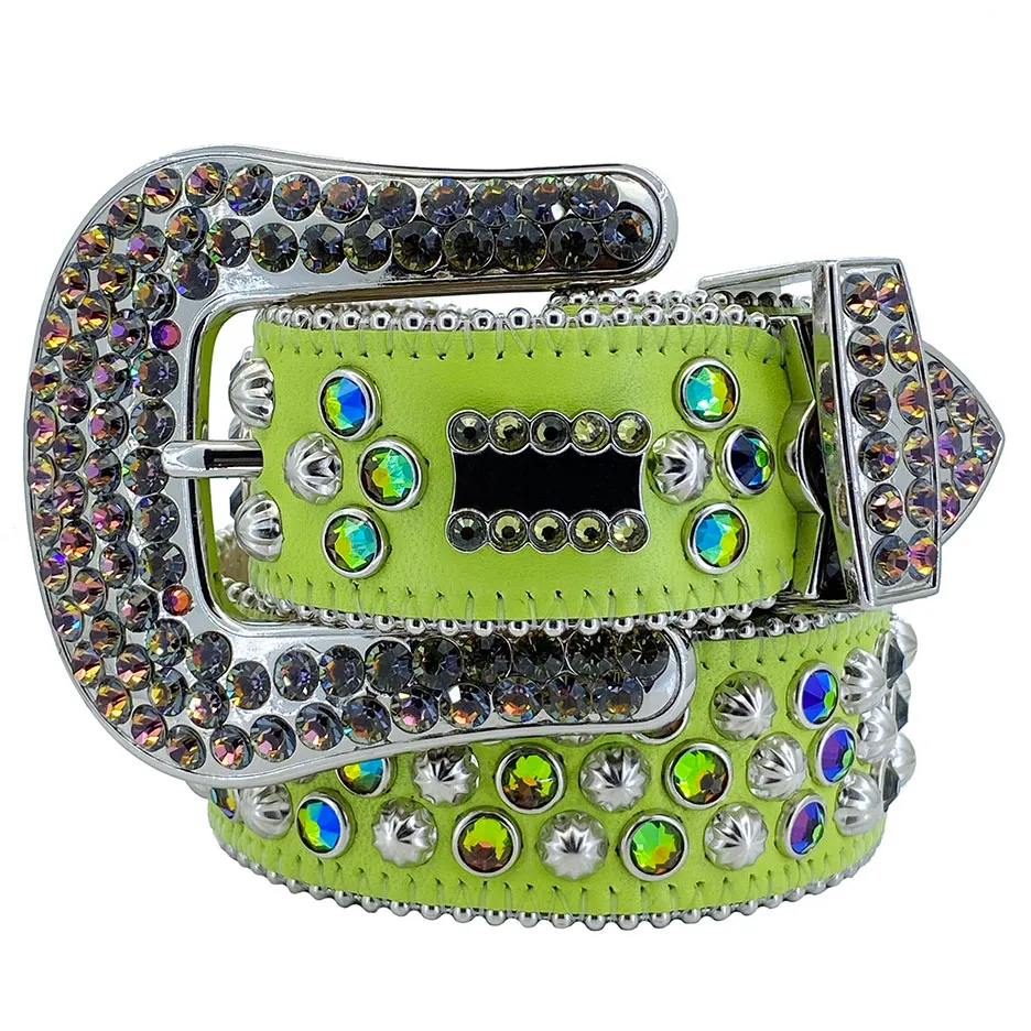 Rhinestone BB Simon Belt for Women Designer Paski męskie z pełnym krysztekonem jako miłosne prezent 285V