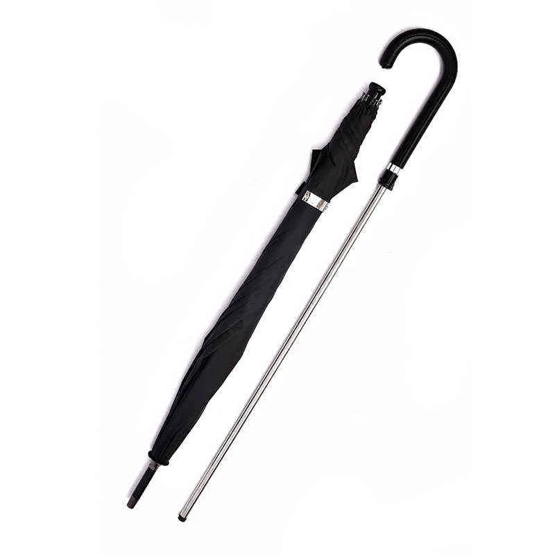 Épée crochet canne voiture parapluie pour affaires noir hommes parapluie forte longue poignée créativité coupe-vent samouraï équipement de pluie LL H123749962