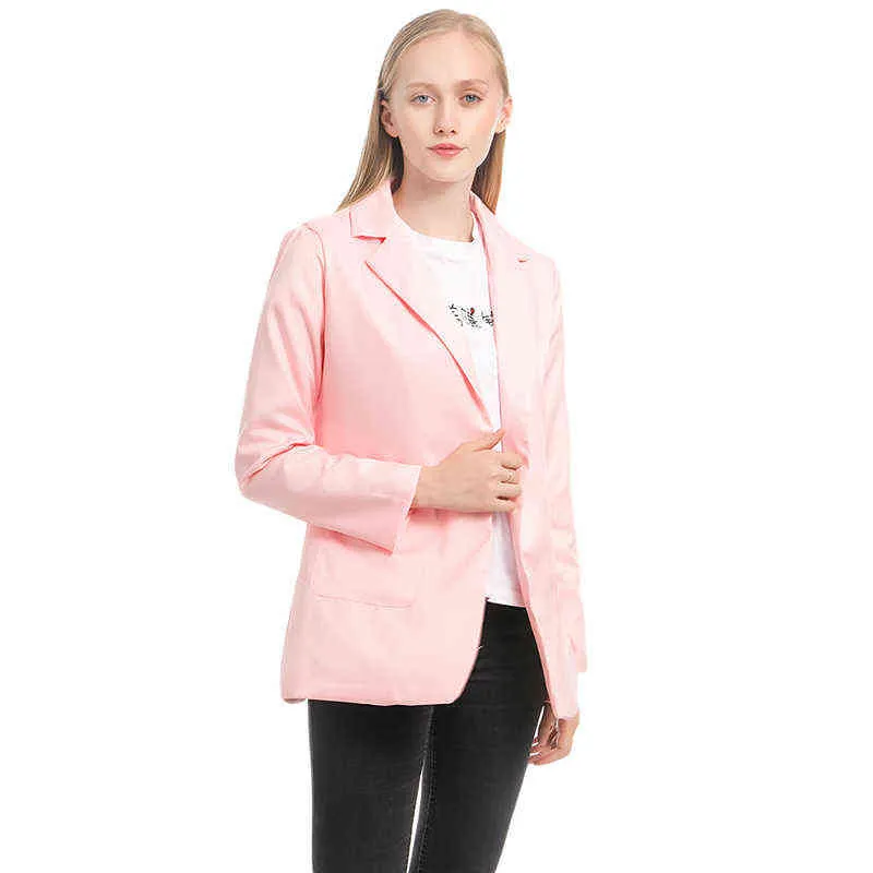 Printemps Automne Femme Blazer Femmes Point Ouvert Veste Manteau Bureau Dames Feminino Mujer s s Et Vestes 211122