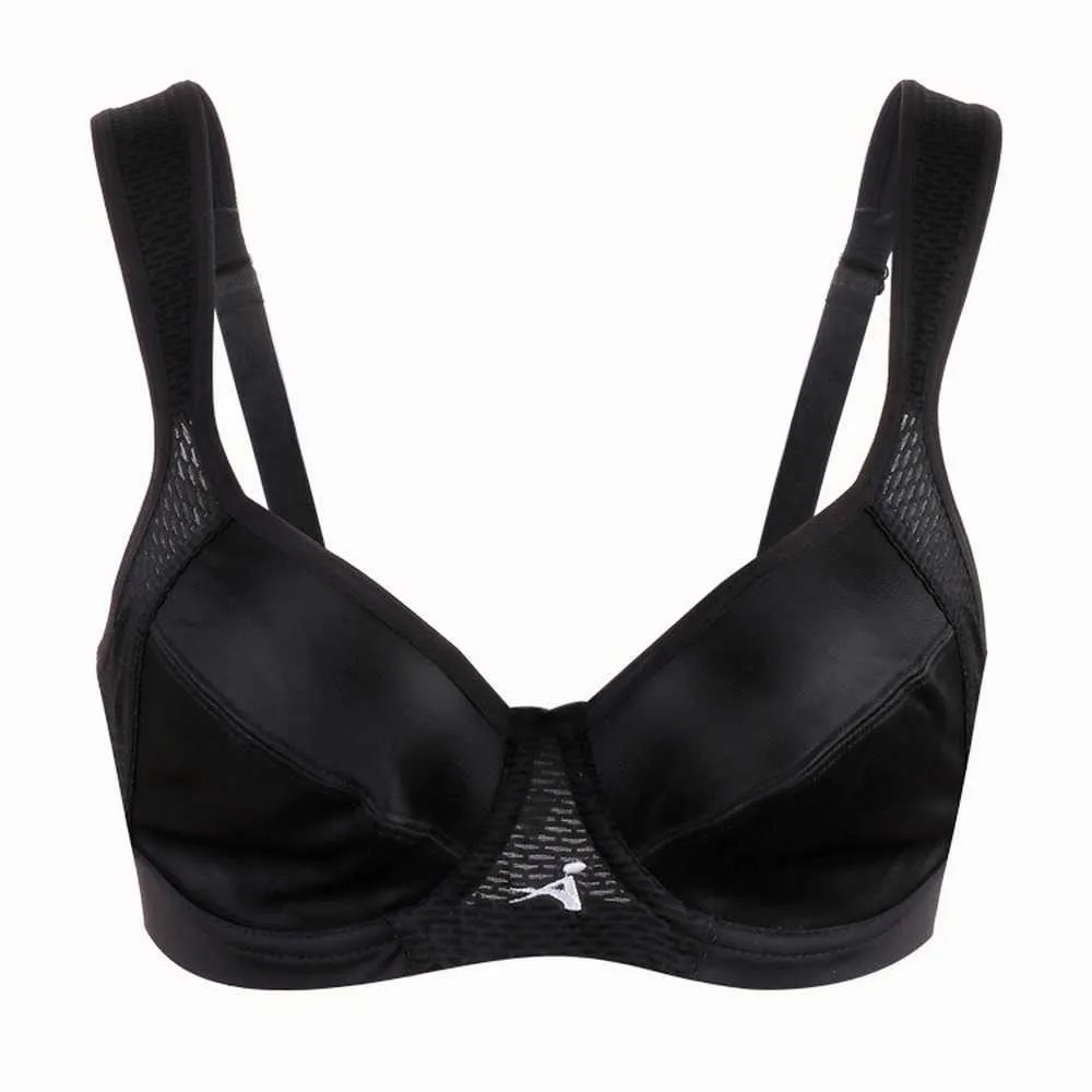 Soutien-gorge de sport à séchage rapide sans doublure à armatures antichoc Gym Top Sport Brassier sans couture réglable Fitness Femmes Soutien-gorge Bleu Noir 90 C E 210623