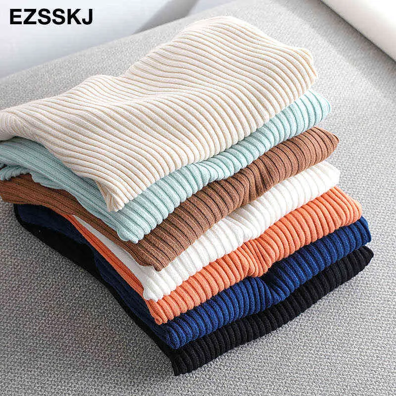 Wiosna Jesień Francuski Sexy Dzianiny Sweter Kobiety V-Neck Podstawowy Slim Sweter Dla Kobiet Top Knit Top 211217