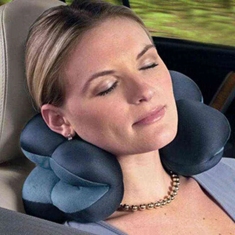 Travesseiro portátil de microesferas para pescoço, uso em casa ou em trânsito para apoiar seu pescoço, trabalho, viagem, travesseiro 2111113832519