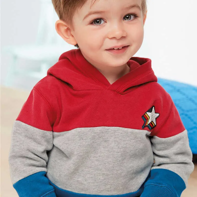 Compteurs Star Star Sweat Sweatwy Garçons Automne Spring Outwear Coton Enfants Sweatshirts Fashion Kids Pull avec chemises 210529