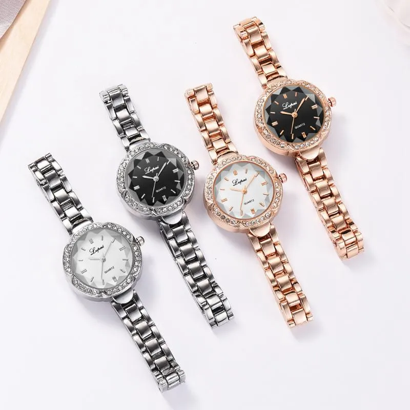 Wristwatches Set Watch Women Silver Rhinestone Bracelet Jewelry Ladies Female Hour Casual Quartz Drop267P