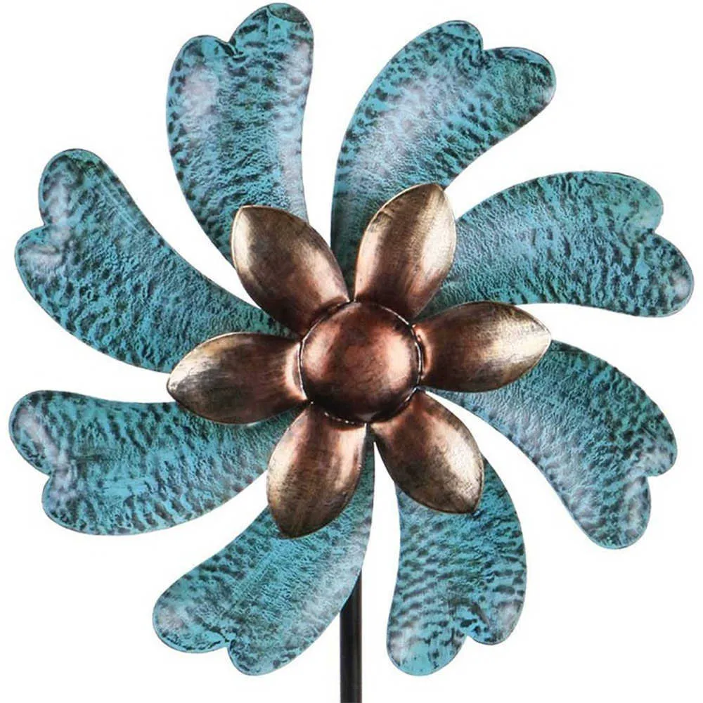 Iron Rustless Art Craft Outdoor 3d Vent spinner Vent à vent maison DÉCOR DÉCORD DE JARDIN