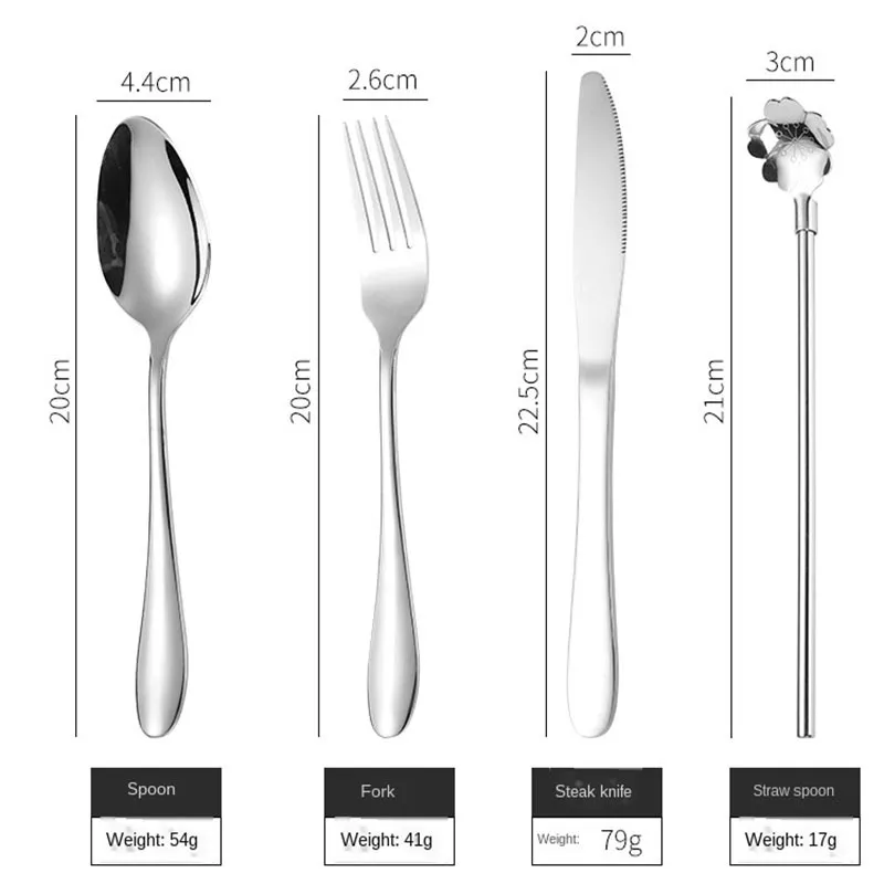 여행 칼 붙이 세트 식기 세트 식세 세트 세트 크리 에이 티브 편의 버튼 가방 캐리 야외 식기 밀짚 꽃 스푼 210317