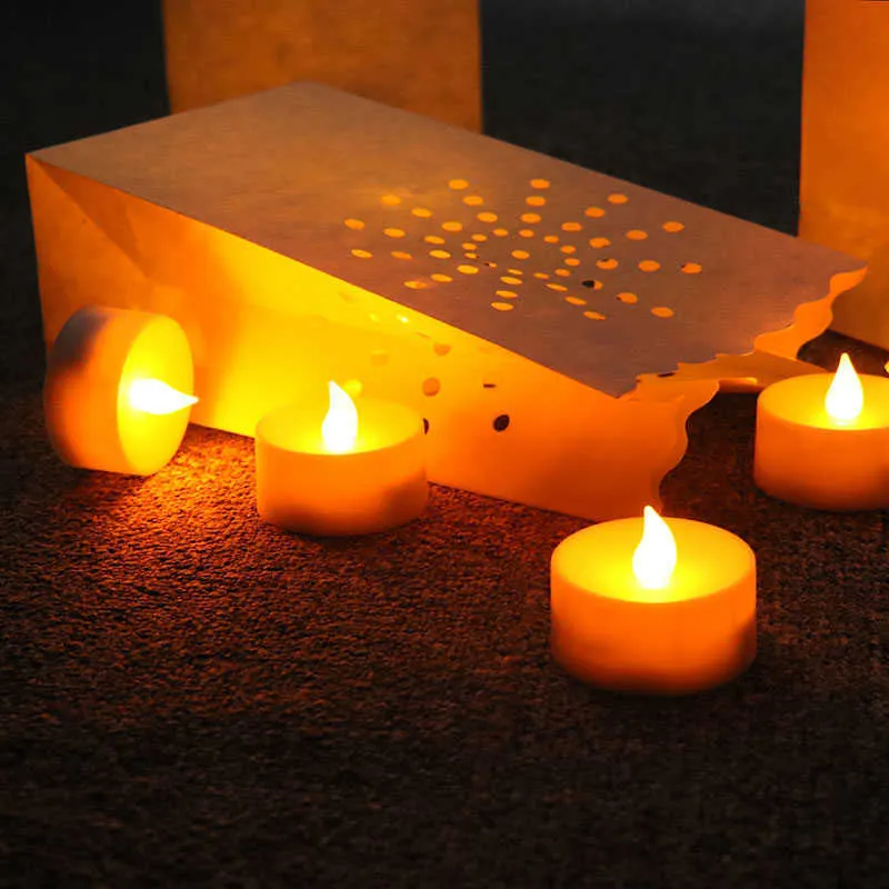 Paquete de 6 velas de té LED con control remoto, velas candelitas parpadeantes sin llama con pilas AAA y temporizador para bodas en diciembre H0909256R