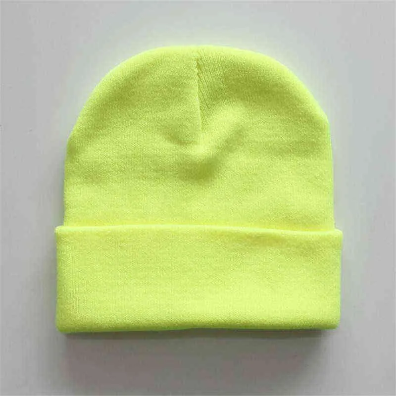 New winter women solid custom knitting beanies skullcap Men casual DIY print knitted hat caps gorros Y21111