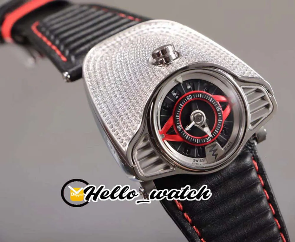 Neue AZIMUTH Gran Turismo 4 Varianten SP SS GT N001 Volldiamanten Miyota Automatik Herrenuhr Schwarz Silber Zifferblatt Lederuhren Hell2465