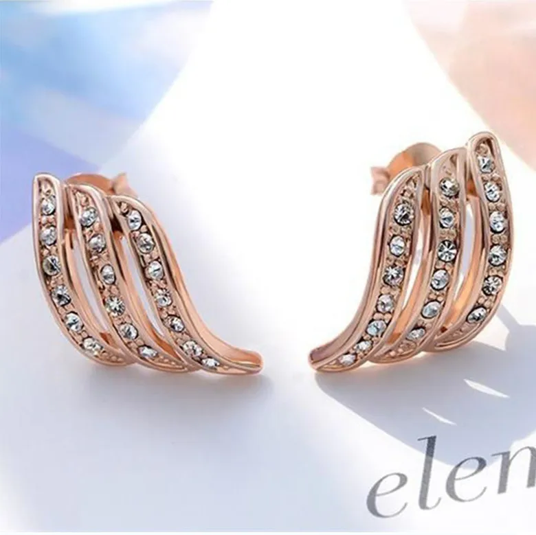 14K Rose Gold Серьги по перидотам для женщин Anillos Свадебная булочка Gemstone Желтая топаз бриллиантовые ювелирные изделия серьга Orecchini 214287514