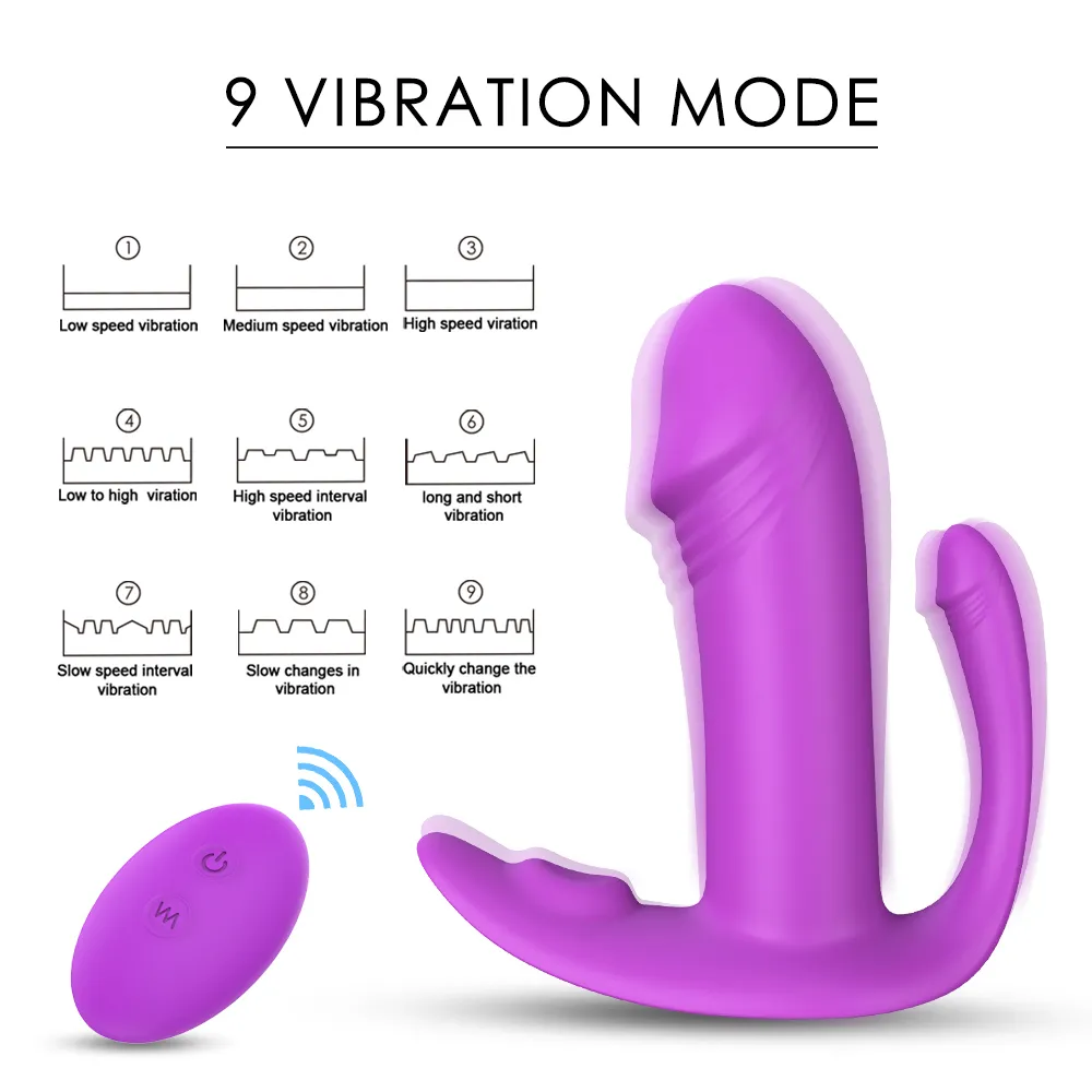 PHANXY Wear Gode Papillon Vibrateur Culotte pour Femmes Masturbateur Sous-Vêtements Sans Fil À Distance G Spot Clitoris Stimulateur Sex Toys X0320