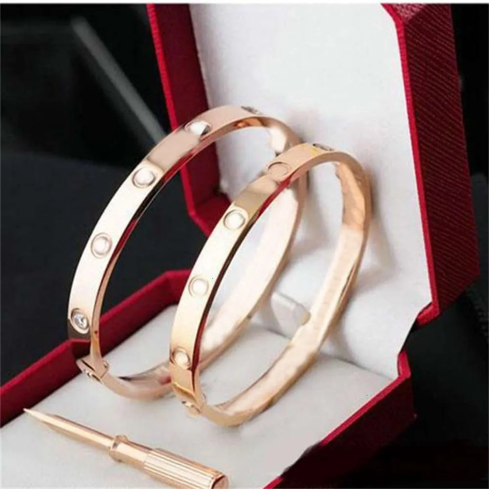 Amore cacciavite a taglio Bracciale Braccialetti donna uomo Oro Argento Rosa Chiodo Bracciali vite Bangle Gioielli Moda tendenza classico des250v