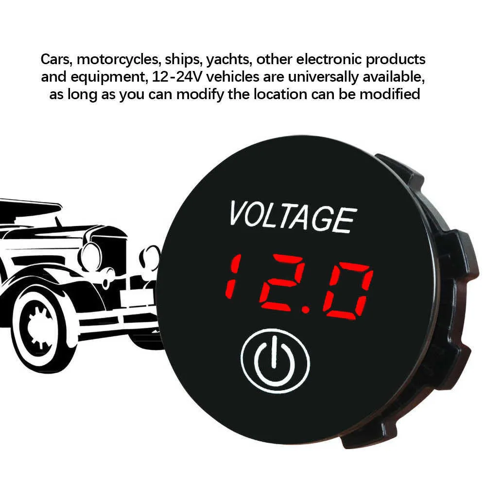 DC 12V-24V Digital Panel Voltmeter Spänningsmätare Tester LED Display för bil Auto Motorcykel Båt ATV Lastbil REFIT Tillbehör