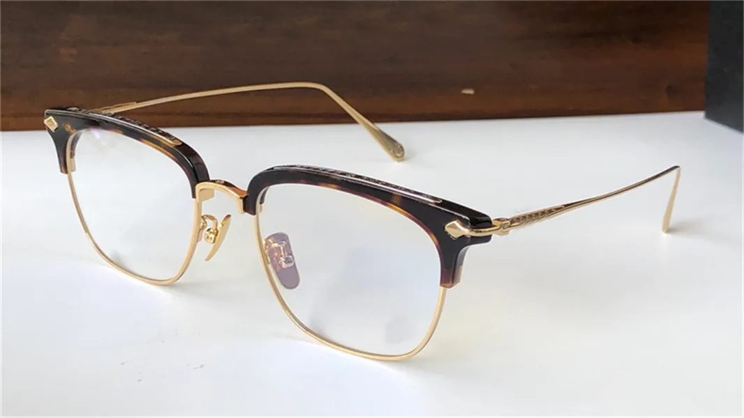 نظارات إطار نظارات جديدة sluntradicti men eyeglasses تصميم نظارات نصف إطار خمر نمط steampunk مع case2162