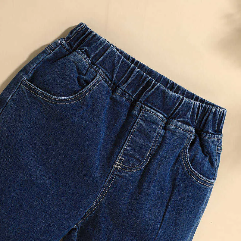 Bambini invernali Imposta manica lunga O Collo Stampa Folle Felpe con cappuccio Pantaloni denim Carino 2 pezzi Ragazze Ragazzi Vestiti 210629