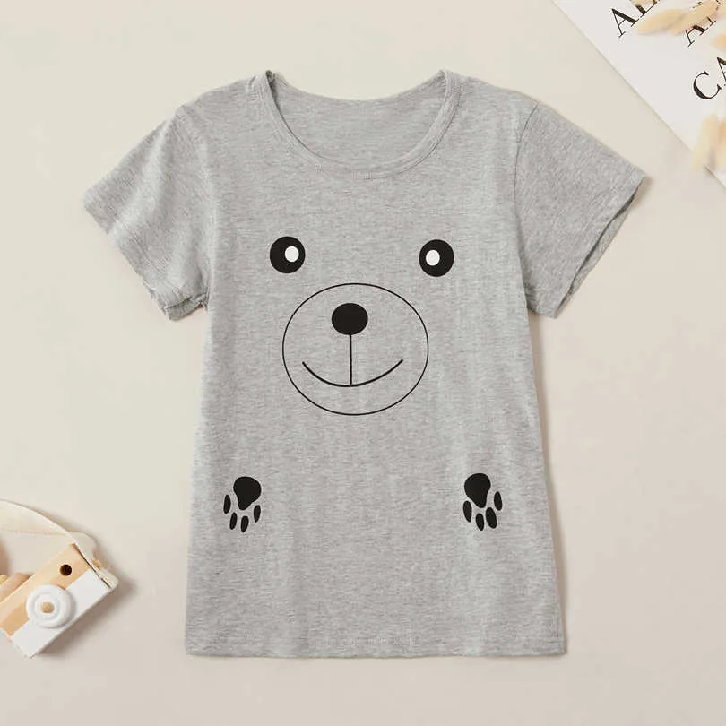 Arrivo Estate Casual Cartoon Car Print Top Bambini Top T-shirt a maniche corte Vestiti bambini 210528