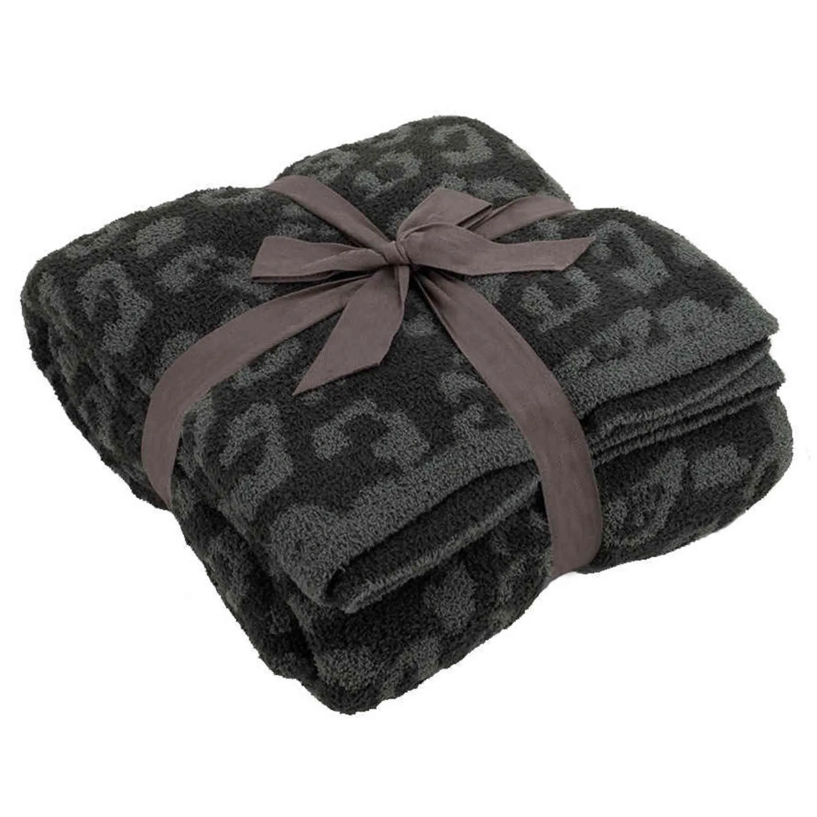 Couverture à imprimé léopard Dream Cover Sofa Half Fleece Children Knit 140x200cm 211122