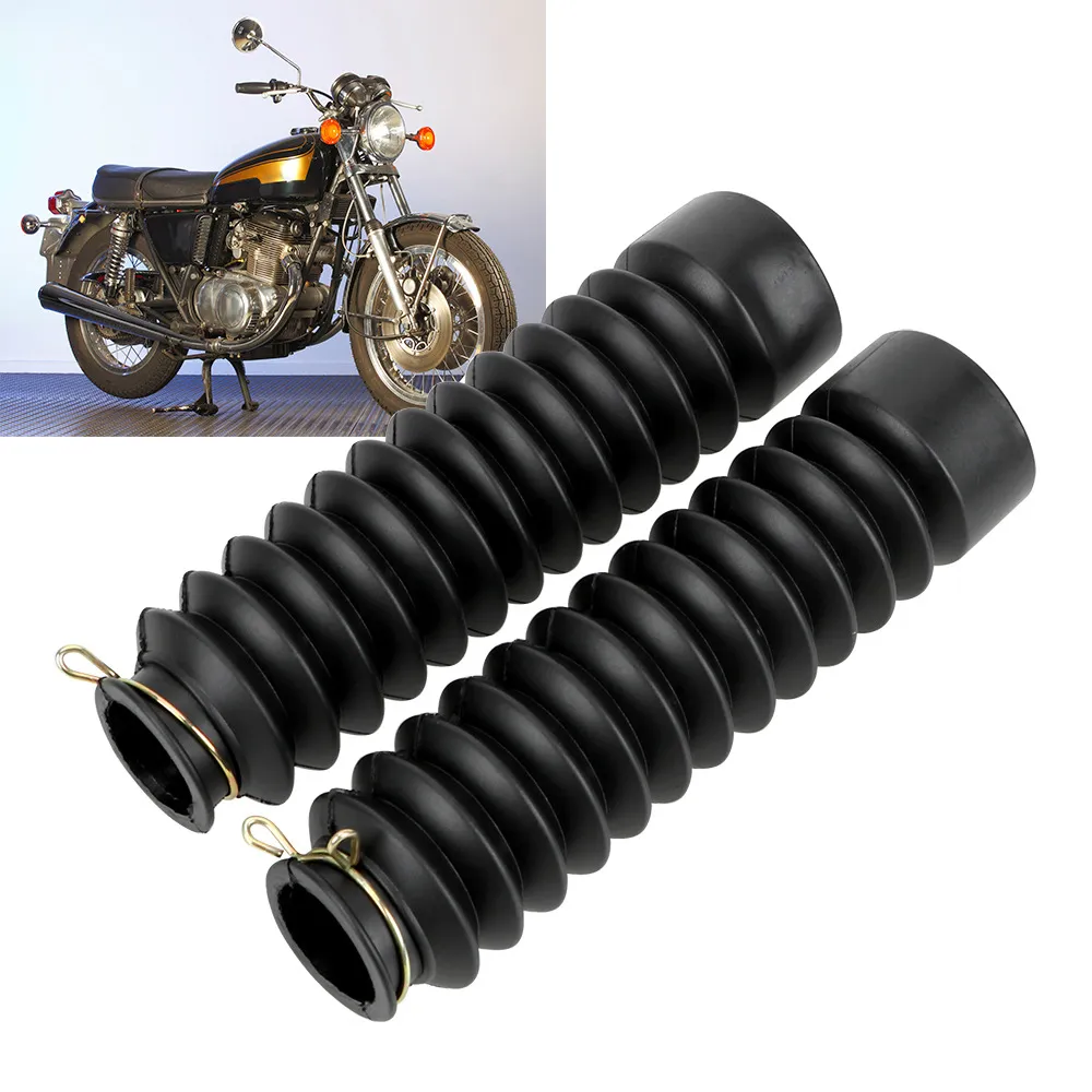 Nuovo 1 paio Copri forcella anteriore moto Ghette Gators Boot Shock Protector Parapolvere moto Motocross Off Road Pit Dirt Bike