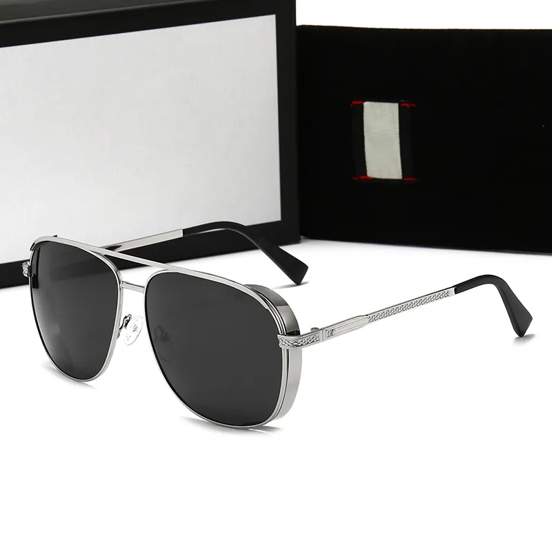 High Quality Flat Top Sunglasses Gold Frame Attitude Luxury Designer Sun Glasses Mens gafas de sol with box 231g